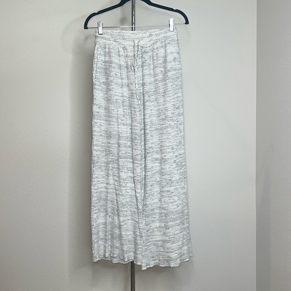 Socialite Waffle Weave Wide Leg Loose Fit Lounge Pants